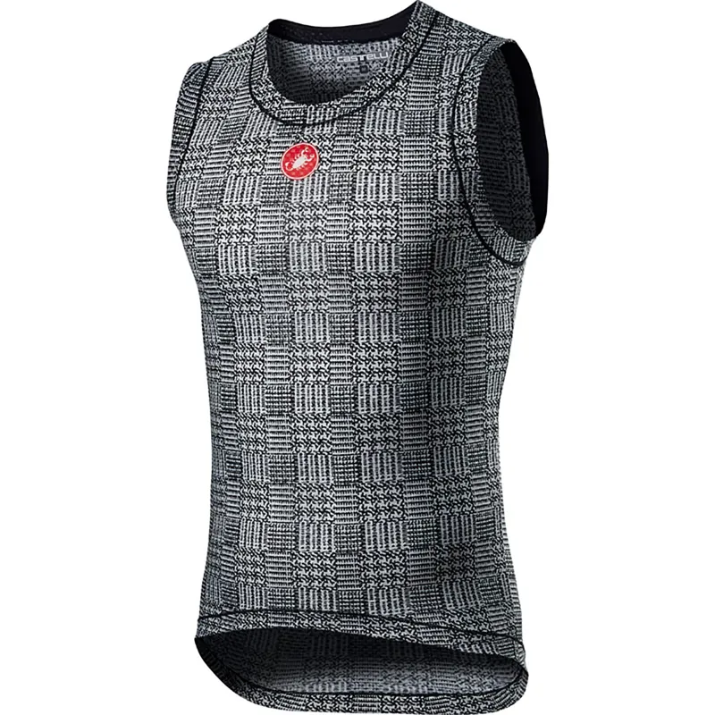 Castelli Pro Mesh Mens Sleeveless Base Layer - Bark Green/Fiery Red 3 Castelli Pro Mesh Mens Sleeveless Base Layer - Bark Green/Fiery Red