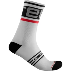 Castelli Prologo 15 Men's Socks - Steel Blue/Pop Orange/Black