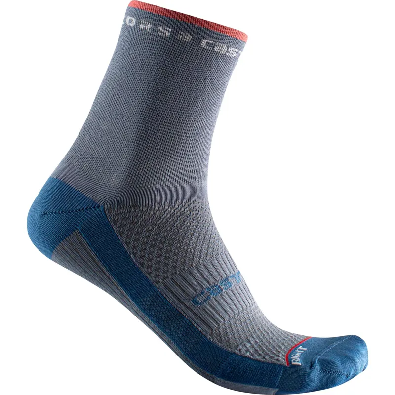 Castelli Rosso Corsa 11 Women's Socks - Steel Blue/Brilliant Pink 6 Castelli Rosso Corsa 11 Women's Socks - Steel Blue/Brilliant Pink - Image 4
