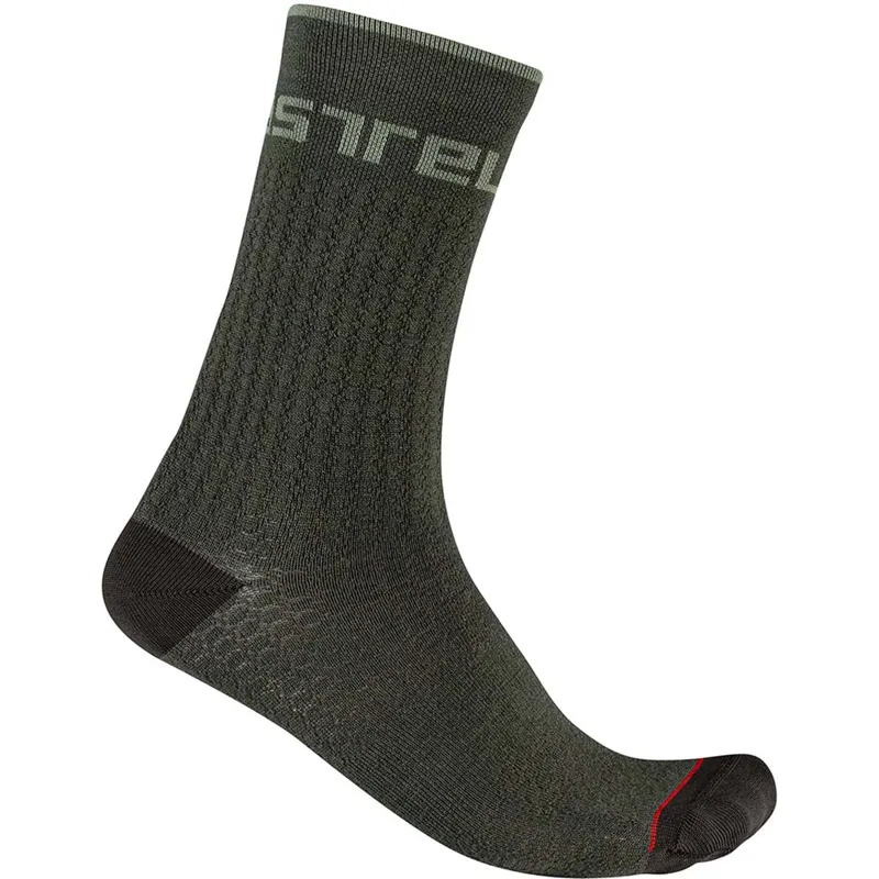 Castelli Distanza 20 Men's Socks - Military Green 4 Castelli Distanza 20 Men's Socks - Military Green - Image 2