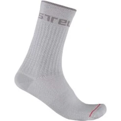 Castelli Distanza 20 Men's Socks - White -Sportful Shop CS21552SILGray 1