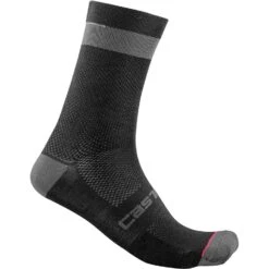 Castelli Alpha 18 Men's Socks - Military Green/Fiery Red -Sportful Shop CS21553BLKGray 1