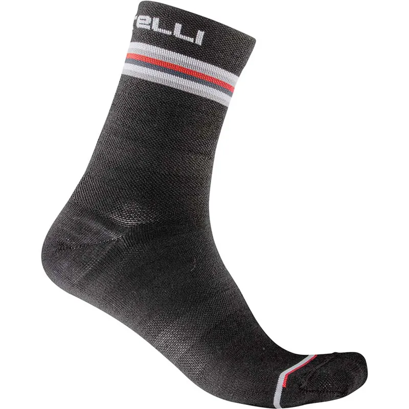 Castelli Go 15 Women's Socks - Dark Grey/White-Red 6 Castelli Go 15 Women's Socks - Dark Grey/White-Red - Image 4