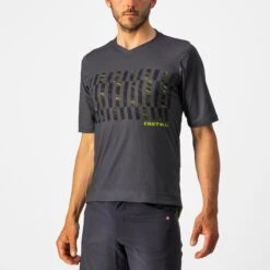 Castelli Trail Tech Men's Technical T-Shirt - Electric Lime/Dark Lime -Sportful Shop CS220080301 1