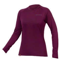 Endura BaaBaa Blend Women's Long Sleeve Baselayer - Paific Blue -Sportful Shop E6165AU lg 1