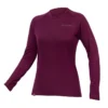 Endura BaaBaa Blend Women's Long Sleeve Baselayer - Aubergine -Sportful Shop E6165AU lg