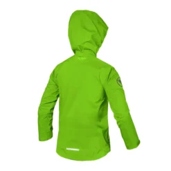 Endura MT500JR Kid's Waterproof Jacket - Hi-Viz Green -Sportful Shop E7140GV back lg