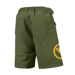 Endura MT500JR Kid's Baggy Shorts With Liner - Olive Green 9 Endura MT500JR Kid's Baggy Shorts With Liner - Olive Green -Sportful Shop E7143GO back lg
