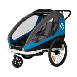 Hamax Traveller Twin Child Bike Trailer - Blue/Grey -Sportful Shop HAM400051 2