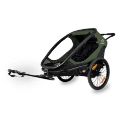 Hamax Outback Twin Reclining Child Trailer - Green/Black -Sportful Shop HAM400062