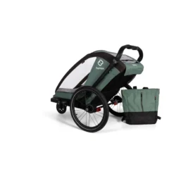 Hamax Cocoon Single Child Bike Trailer - Green/Black -Sportful Shop HAMCOCHT 59818 05