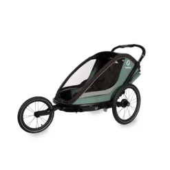 Hamax Cocoon Twin Child Bike Trailer - Green/Black -Sportful Shop HAMCOTWT 59816 02