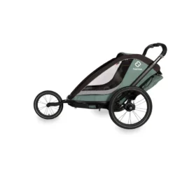 Hamax Cocoon Twin Child Bike Trailer - Green/Black -Sportful Shop HAMCOTWT 59816 03