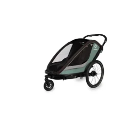 Hamax Cocoon Twin Child Bike Trailer - Green/Black -Sportful Shop HAMCOTWT 59816 04