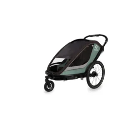 Hamax Cocoon Twin Child Bike Trailer - Green/Black -Sportful Shop HAMCOTWT 59816 06