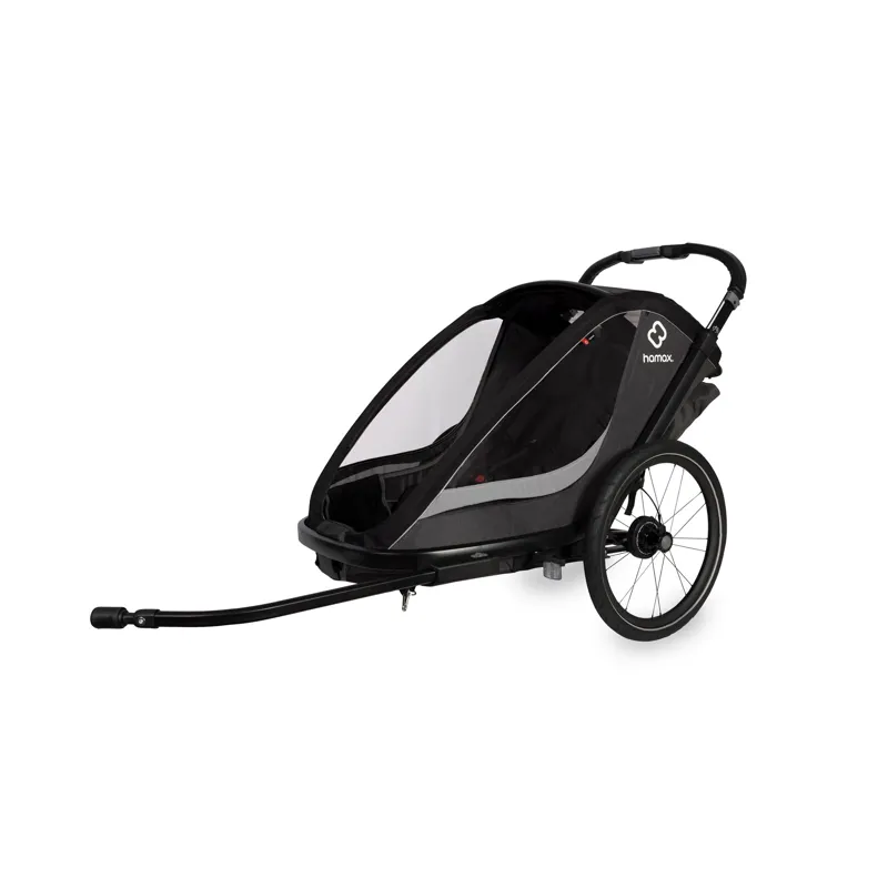 Hamax Cocoon Twin Child Bike Trailer - Grey/Black 6 Hamax Cocoon Twin Child Bike Trailer - Grey/Black - Image 4