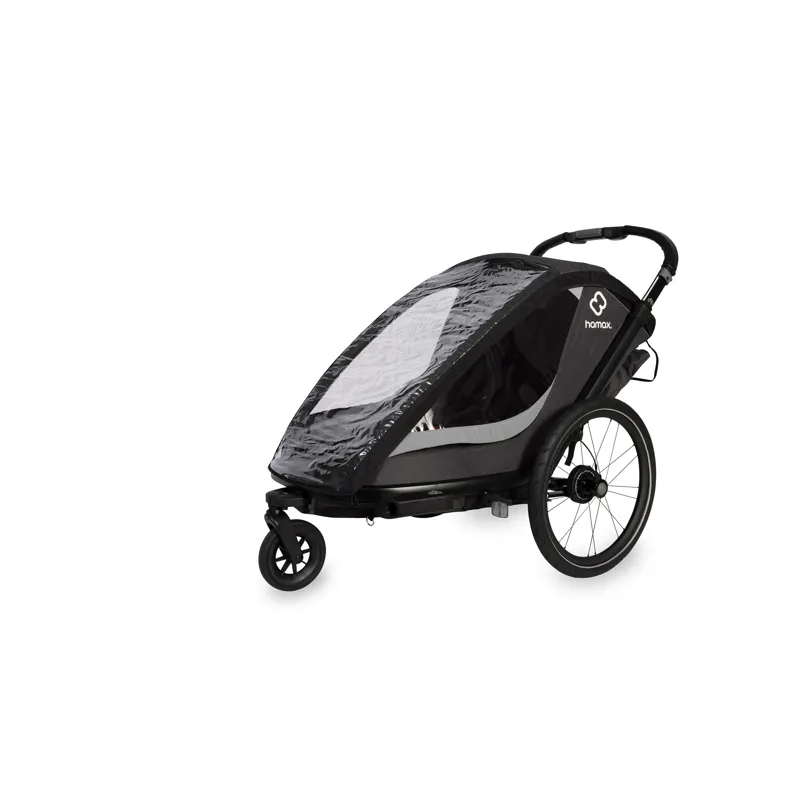 Hamax Cocoon Twin Child Bike Trailer - Grey/Black 3 Hamax Cocoon Twin Child Bike Trailer - Grey/Black