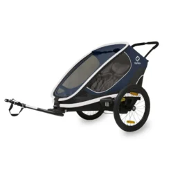 Hamax Outback Twin Reclining Child Trailer - Navy/White