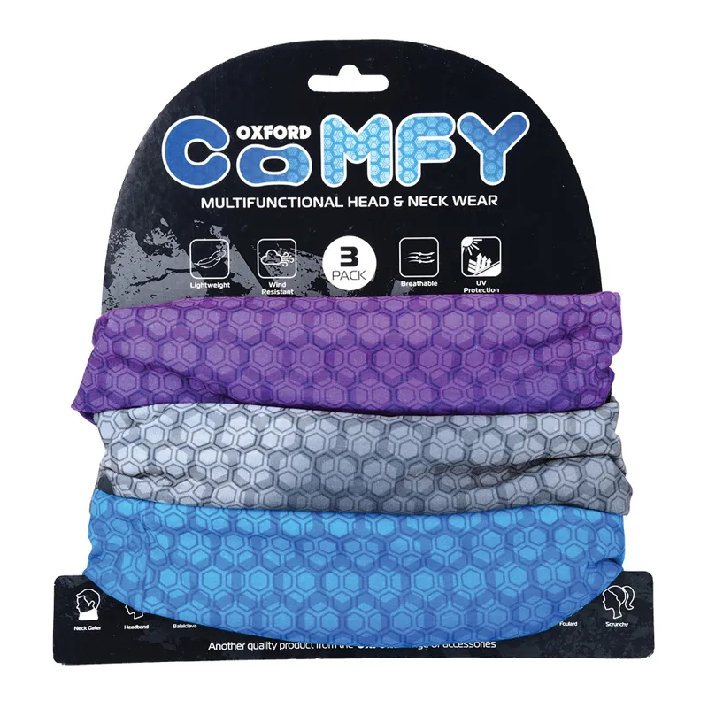 Oxford Comfy Prismatic Head/Neck Warmers - 3 Pack 4 Oxford Comfy Prismatic Head/Neck Warmers - 3 Pack - Image 2
