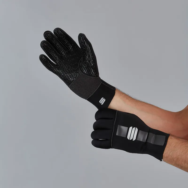 Sportful Neoprene Long Finger Gloves - Black 4 Sportful Neoprene Long Finger Gloves - Black - Image 2