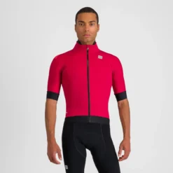 Sportful Fiandre Pro Short Sleeve Men's Windproof Jacket - Red Rumba -Sportful Shop SF19501REDRumba1