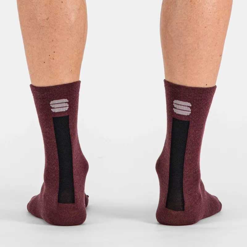 Sportful Merino Wool 18 Men's Socks - Raspberry/Black 3 Sportful Merino Wool 18 Men's Socks - Raspberry/Black