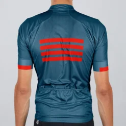 Sportful Wire Short Sleeve Jersey - Blue Twilight/Fire Red/Gold -Sportful Shop SF20008BLUTwiFireREDGLD 2