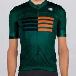 Sportful Wire Short Sleeve Jersey - Sea Moss/Black/Orange SDR
