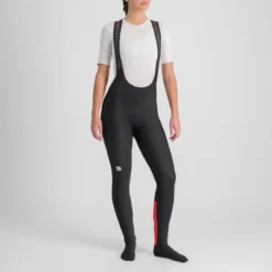 Sportful Classic Women's Bib Tights - Black/Pompelmo -Sportful Shop SF20536BLKPompelmo3