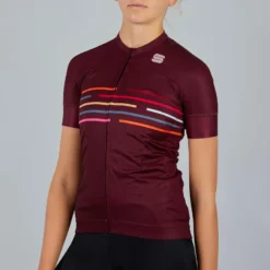 Sportful Velodrome Womens Short Sleeve Jersey - Red Wine