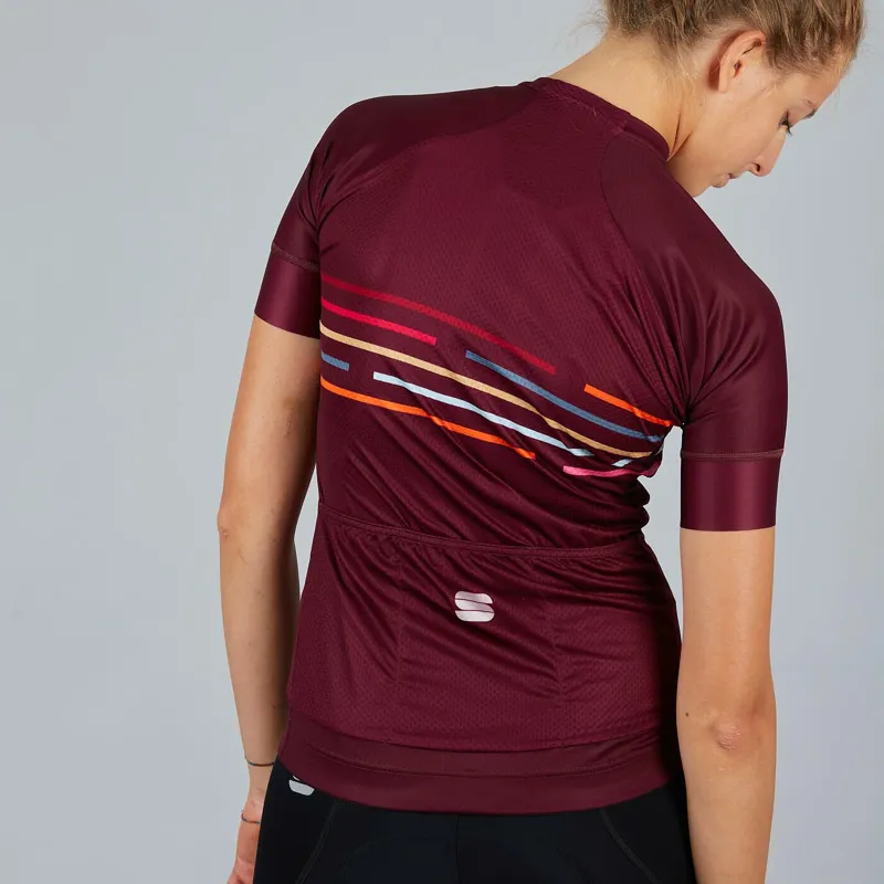 Sportful Velodrome Womens Short Sleeve Jersey - Red Wine 7 Sportful Velodrome Womens Short Sleeve Jersey - Red Wine - Image 5