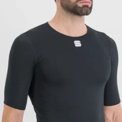 Sportful Midweight Men's Short Sleeve Base Layer - Black -Sportful Shop SF21551BLK3