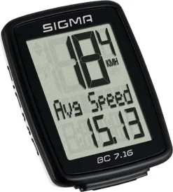 Sigma BC 7.16 ATS Wireless Cycle Computer - Black -Sportful Shop SG07162 2