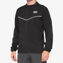 100 Percent Corridor Stretch Windbreaker Men's Jacket - Black -Sportful Shop SP21 Corridor Jacket 39503 001 004 1500x1500