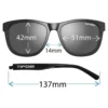 Tifosi Eyewear Swank Polarised Single Lens Sunglasses - Satin Black -Sportful Shop TI1500500151 3