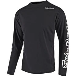 Troy Lee Designs Sprint Youth Long Sleeve Jersey - Brushed Black/White -Sportful Shop TLD324Black 1