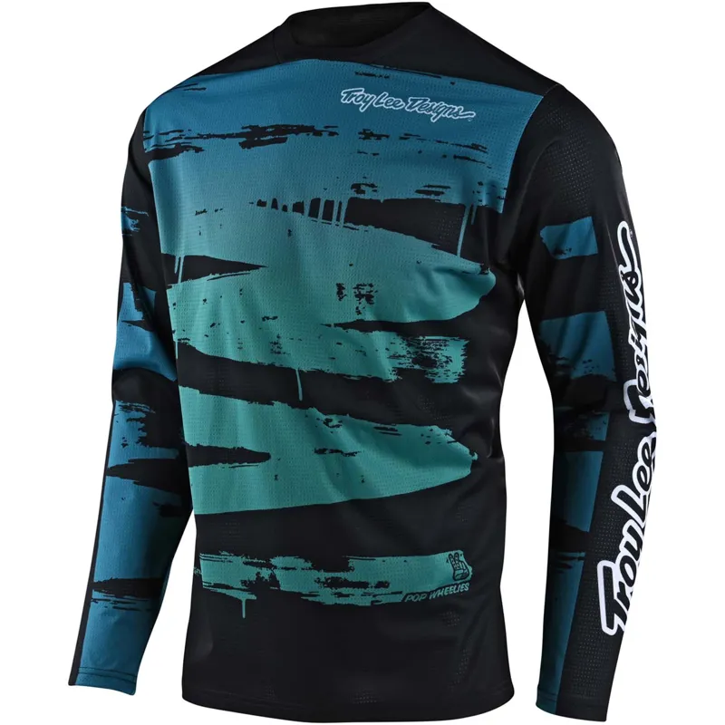 Troy Lee Designs Sprint Youth Long Sleeve Jersey - Brushed Marine/Teal 4 Troy Lee Designs Sprint Youth Long Sleeve Jersey - Brushed Marine/Teal - Image 2