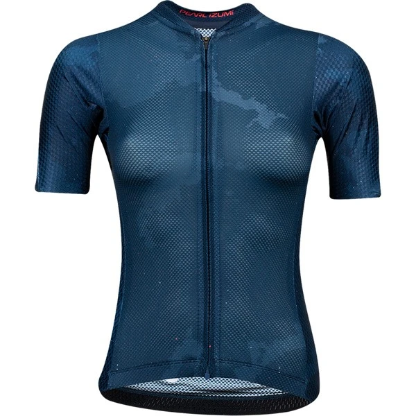 Pearl Izumi Pro Mesh Womens Short Sleeve Jersey - Glacier/Navy 5 Pearl Izumi Pro Mesh Womens Short Sleeve Jersey - Glacier/Navy - Image 3