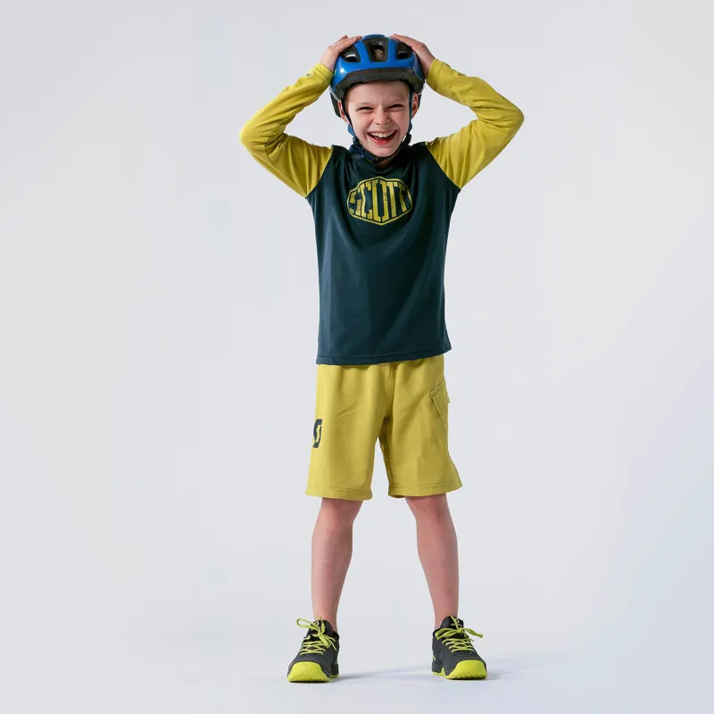 Scott Trail Dri Long Sleeve Junior Jersey - Nightfall Blue/Yellow 3 Scott Trail Dri Long Sleeve Junior Jersey - Nightfall Blue/Yellow