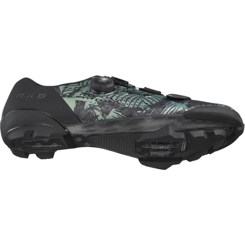 Shimano RX8 Gravel Road Shoes - Tropical Leaves 7 Shimano RX8 Gravel Road Shoes - Tropical Leaves - Image 5