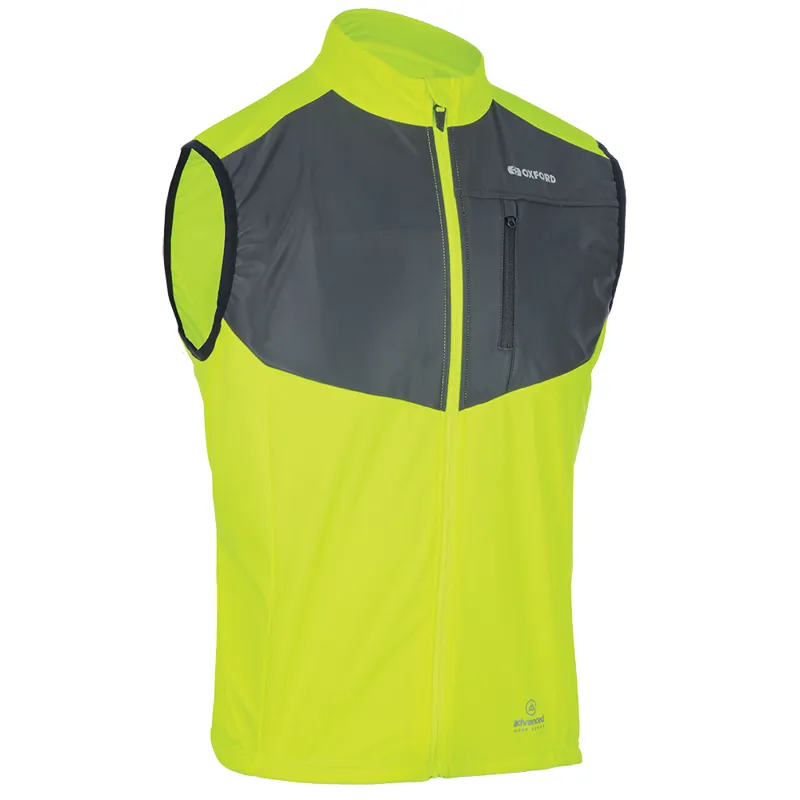 Oxford Venture Men's Windproof Gilet - Fluo Yellow 4 Oxford Venture Men's Windproof Gilet - Fluo Yellow - Image 2