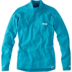 Madison Isoler Merino Womens Zip-neck Base Layer - Aqua Blue -Sportful Shop cla6501