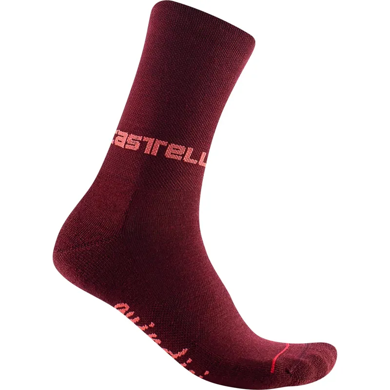Castelli Quindici Soft Merino 15 Women's Socks - Bordeaux 5 Castelli Quindici Soft Merino 15 Women's Socks - Bordeaux - Image 3