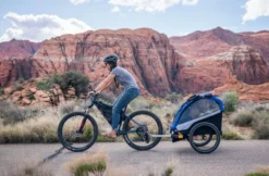 Burley DLite Old School Child Trailer - Blue -Sportful Shop dlite banner desktop 1645x1080