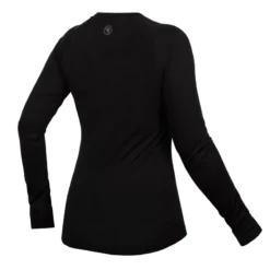 Endura BaaBaa Blend Women's Long Sleeve Baselayer - Black -Sportful Shop e6165bk back lg