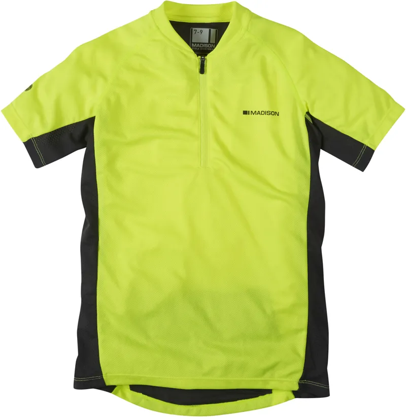 Madison Youth Trail Short Sleeve Jersey - Hi Viz Yellow 4 Madison Youth Trail Short Sleeve Jersey - Hi Viz Yellow - Image 2