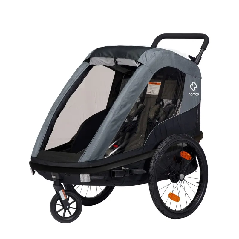 Hamax Avenida Twin Child Bike Trailer - Blue 4 Hamax Avenida Twin Child Bike Trailer - Blue - Image 2