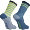 Madison Sportive Long Socks Twin Pack - Shale Blue/Lime Punch -Sportful Shop mcl22s200 01