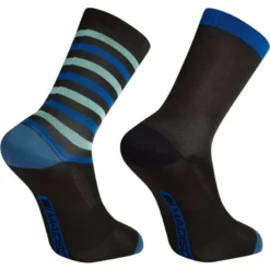 Madison Sportive Long Socks Twin Pack - Black/Black Stripe -Sportful Shop mcl22s203 01