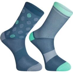 Madison Sportive Mid Socks Twin Pack - Blue Spot/White Stripe -Sportful Shop mcl22s300 1